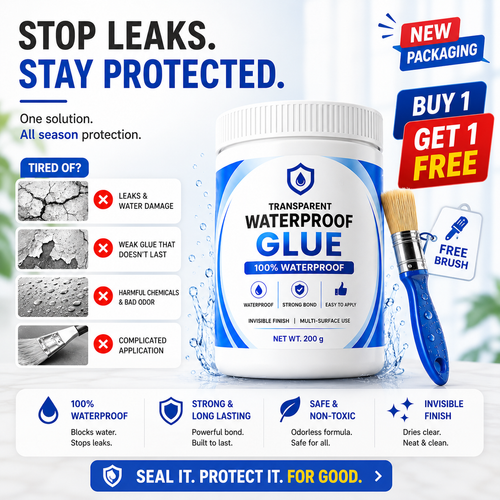 Stufx - Transparent Waterproof Glue + Free Brush ( BUY 1 GET 1 FREE )