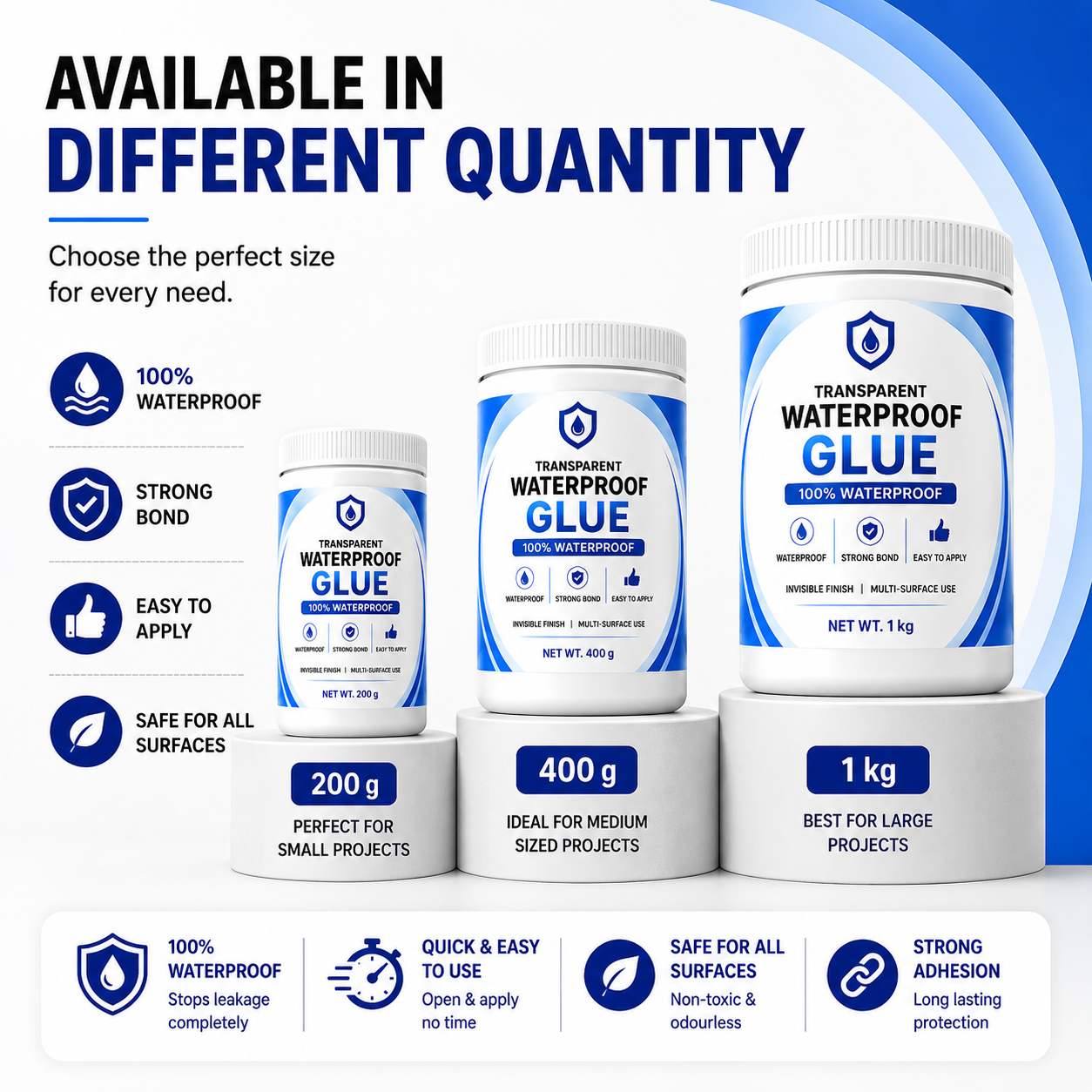 Stufx - Transparent Waterproof Glue + Free Brush ( BUY 1 GET 1 FREE )