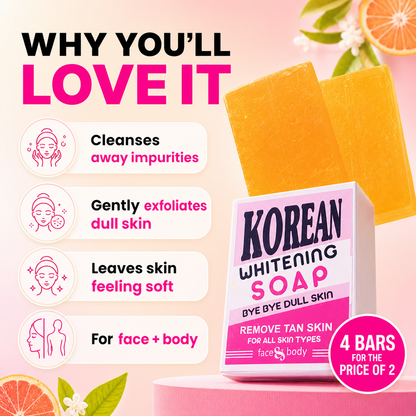 Korean Whitening Soap (Buy 2 Get 2 FREE)