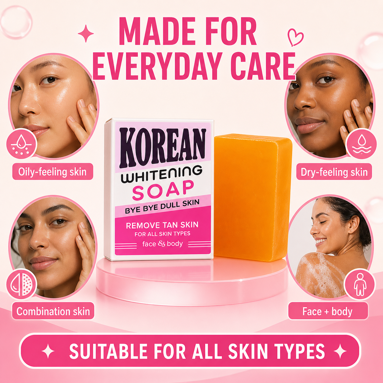 Korean Whitening Soap (Buy 2 Get 2 FREE)